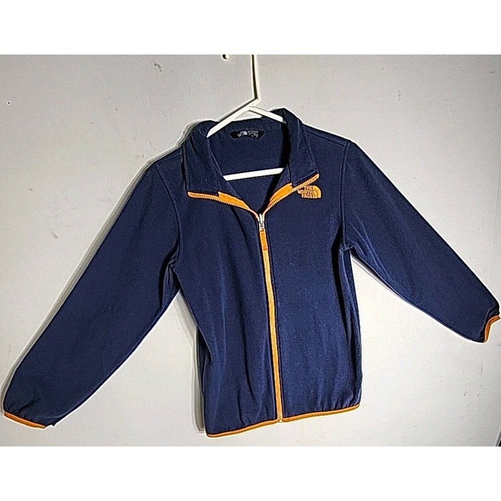 North Face Jacket Boys L Blu Triclimate Mid Layer Fleece Zip System Outdoor Walk